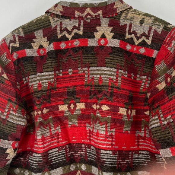 NWT COLDWATER CREEK Petite 14 Jacket Red Brown Southwest Aztec Native Wool Blend - Picture 9 of 9